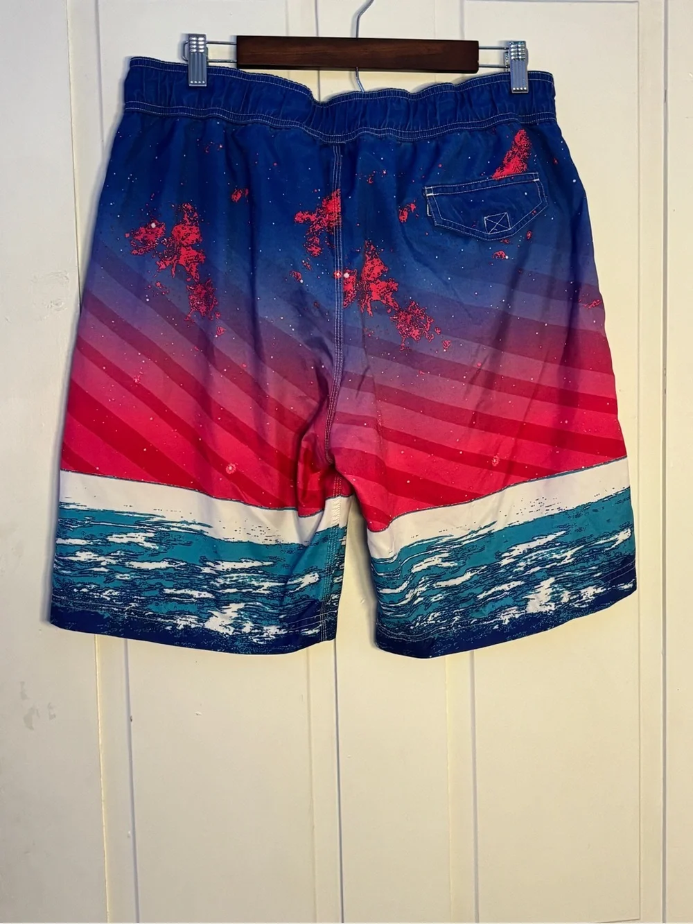 Buzz Aldrin NASA Astronaut Space Galaxy Mesh Lined Swim Trunk Shorts